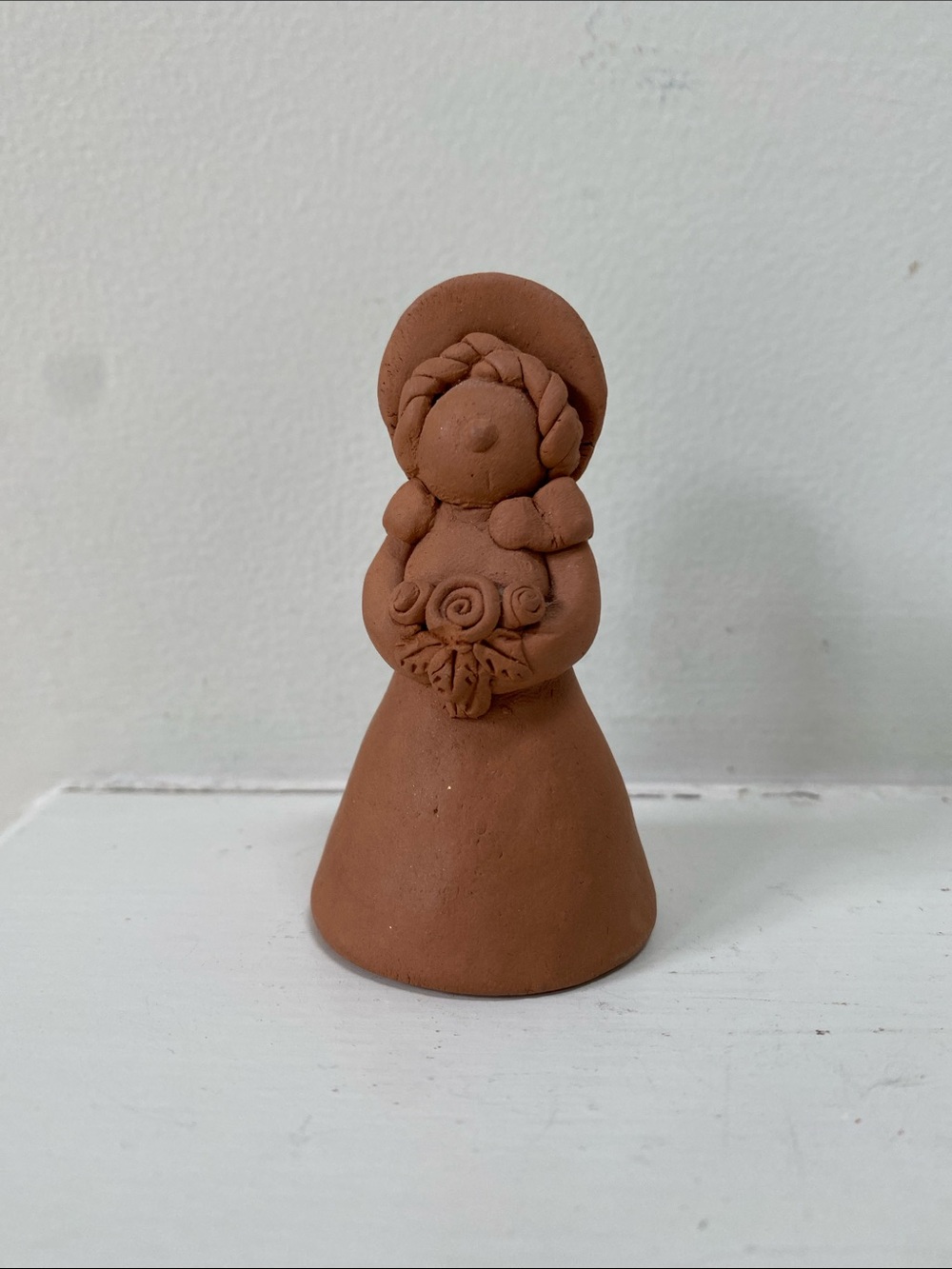 Handcrafted Terracotta Figurine Decorative Accent - Brown